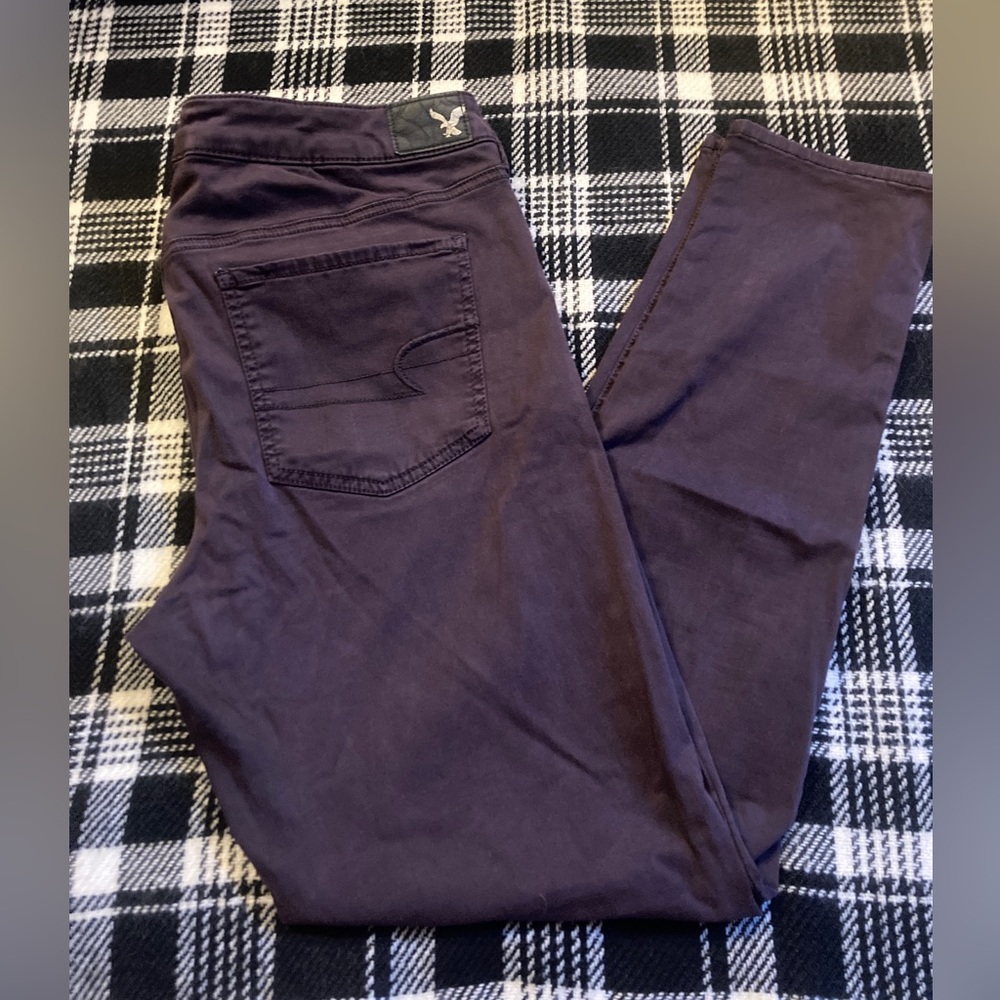 American Eagle plum skinny jeans